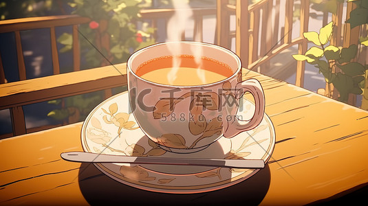咖啡饮料杯插画图片_秋冬温暖的一杯咖啡10