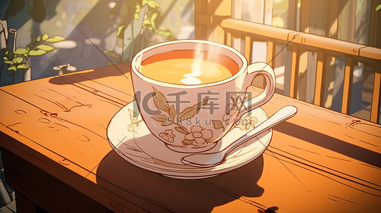 咖啡饮料杯插画图片_秋冬温暖的一杯咖啡16
