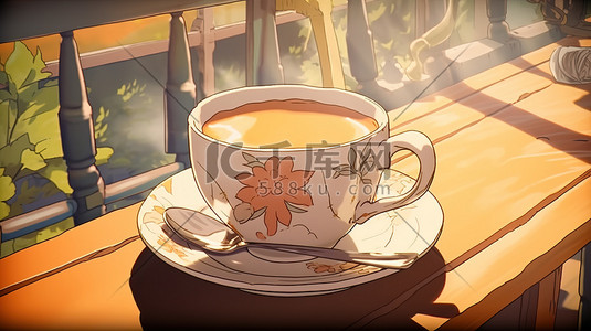 咖啡饮料杯插画图片_秋冬温暖的一杯咖啡3