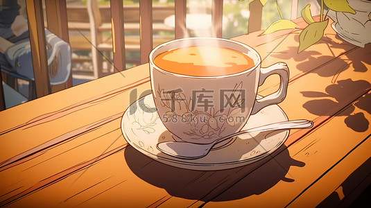 咖啡饮料杯插画图片_秋冬温暖的一杯咖啡9