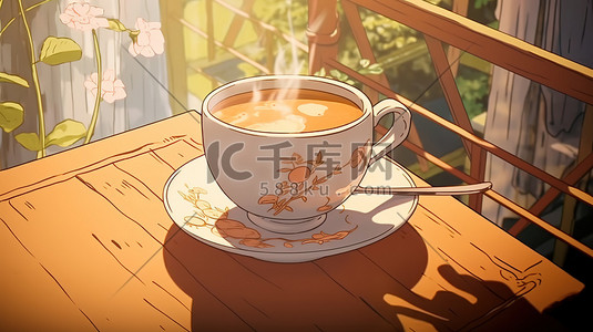 咖啡饮料杯插画图片_秋冬温暖的一杯咖啡17