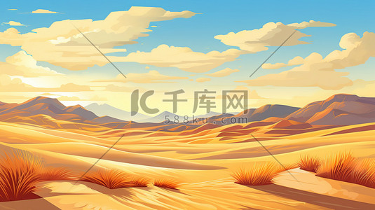 20插画图片_沙丘沙漠迷人的风景20