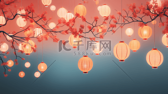 如意灯笼插画图片_3D立体传统中国风灯笼装饰插画56