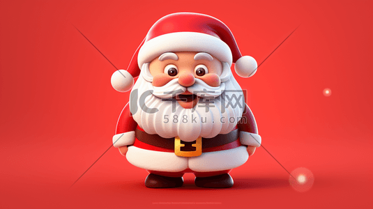 3D立体圣诞节圣诞老人插画22