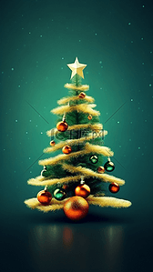 圣诞节唯美背景插画图片_圣诞节唯美背景圣诞树插画
