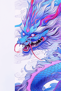 球服纹路插画图片_新年龙年插画海报手绘