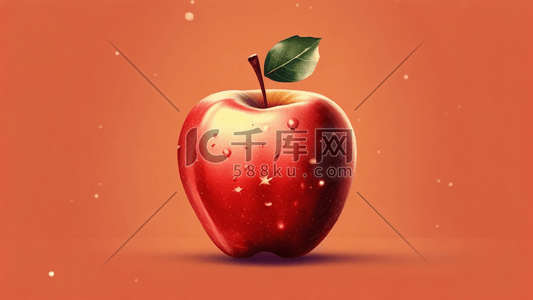 苹果ai插画图片_圣诞节苹果简约背景