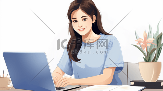 商务办公的女人插画12