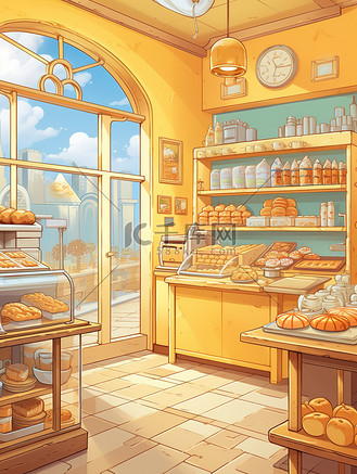 明亮装饰的面包店13