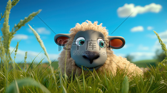 草地上的可爱小羊2