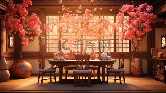 中式春节装饰餐厅13