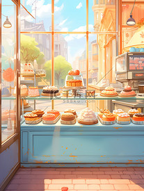 蛋糕店舒适氛围明亮阳光12