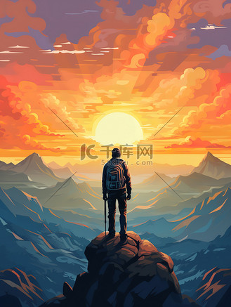 山顶看山上的日出3