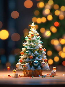 美丽的装饰插画图片_圣诞节美丽的圣诞树19
