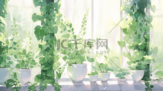 家居装饰绿植插画8