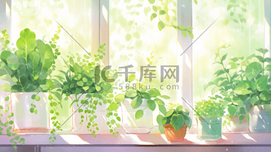 家居装饰绿植插画2