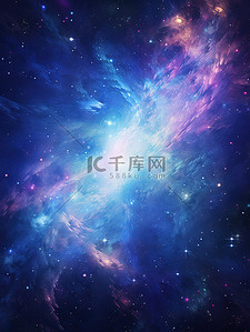 星云海报插画图片_旋转的星系恒星和星云在宇宙12
