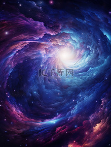 卡牌旋转插画图片_旋转的星系恒星和星云在宇宙17