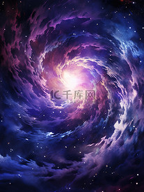 旋转的星系恒星和星云在宇宙6