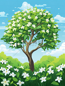 茉莉花开的树儿童插图3