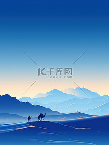 骆驼剪影插画图片_沙漠丝绸之路骆驼剪影19插画素材