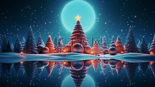 冬季圣诞节雪景装饰插画28插画设计