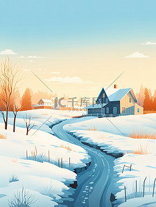 被雪覆盖的树木插画图片_白雪皑皑被雪覆盖的树木12插画插画设计