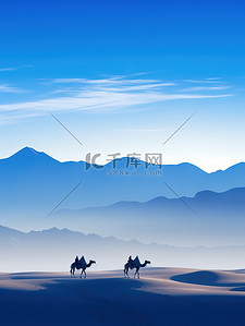 骆驼剪影插画图片_沙漠丝绸之路骆驼剪影11插画图片