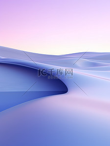 沙漠湖泊插画图片_紫色抽象山丘沙漠湖泊4插画图片