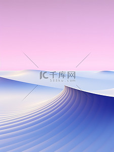 紫色抽象山丘沙漠湖泊3插画图片