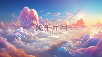 天空美丽云朵彩云1插画素材