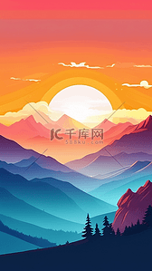 焰火插画图片_湖面倒影新年焰火梅花树风景插图