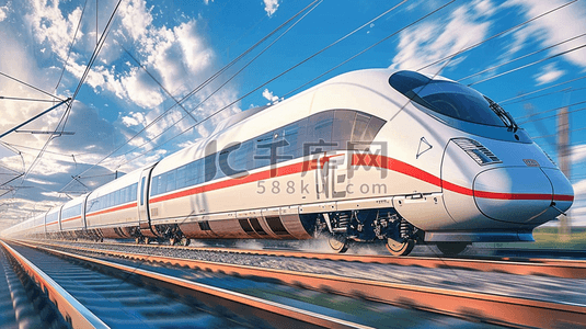 铁路运输报表插画图片_中国高铁运输插画4