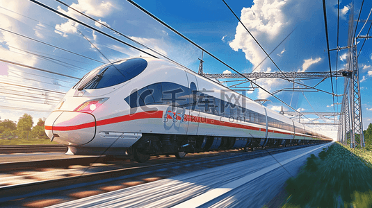 铁路运输报表插画图片_中国高铁运输插画18