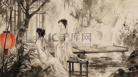 中国风古典艺术美女插画18