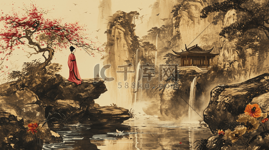 中国风古典艺术美女插画12