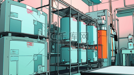 燃气燃烧器具安装插画图片_手绘化工生物实验室器具的插画1