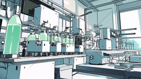 燃气燃烧器具安装插画图片_手绘化工生物实验室器具的插画3