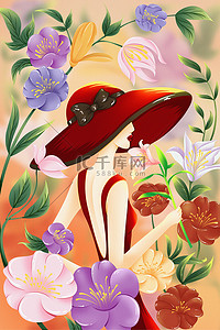 妇女节女王节插画图片_三八妇女节女王节庆祝海报矢量插画