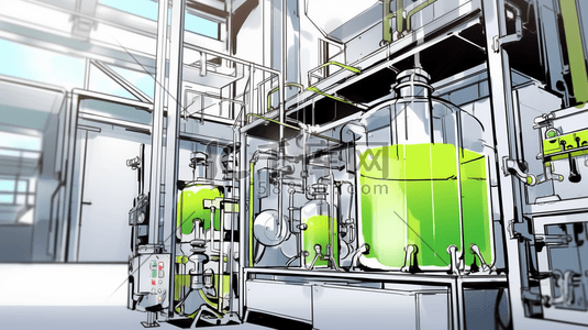 手绘素描化工实验室器皿的插画3
