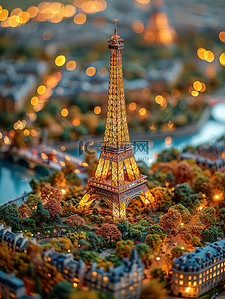 巴黎铁塔微距摄影插图