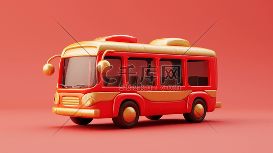 小汽车插画图片_红色简约儿童小汽车的玩具背景图11插画