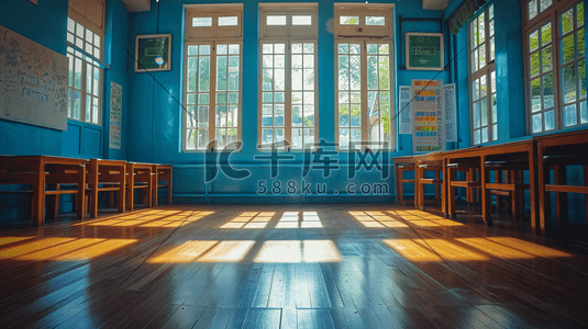 木地板插画图片_简约温馨的幼儿园教室内场景的背景7素材