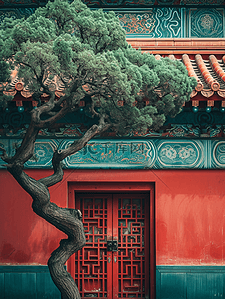 中国风古典建筑风景插画12