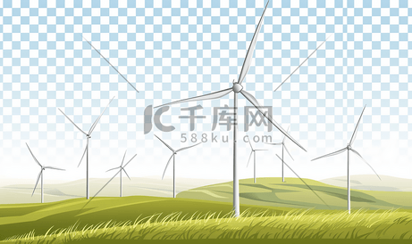风力发电机碳中和新能源