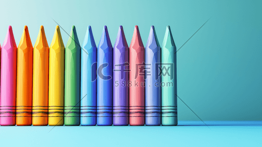 五颜六色彩色画笔插画9
