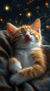 猫咪睡觉插画图片_可爱的小猫咪睡觉插画设计