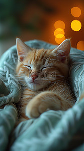 可爱的小猫咪睡觉图片