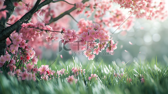 盛开的樱花春天季节微距场景插图
