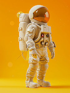 科技白色插画图片_白色场景太空人穿太空服的插画6